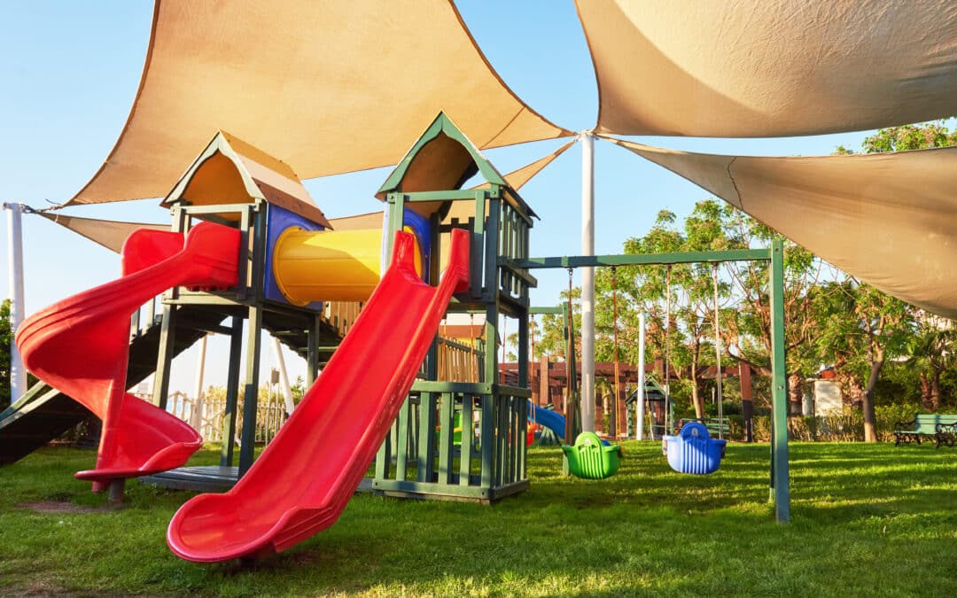 play ground on grassy area